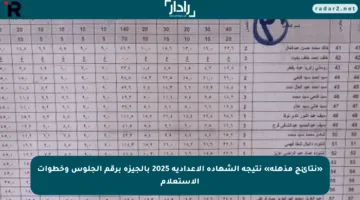 «نتائج مذهلة» نتيجة الشهادة الإعدادية 2025 بالجيزة برقم الجلوس وخطوات الاستعلام